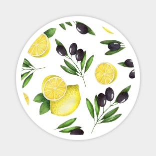 Olives pattern texture Magnet